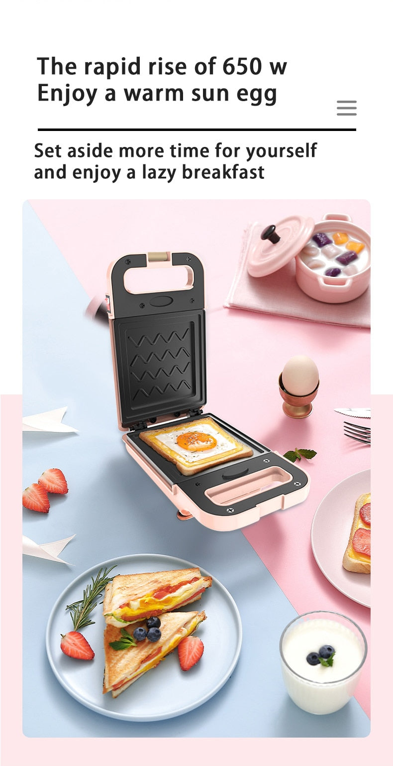 Elektrisk Sandwich Toastmaskine Vaffeljern
