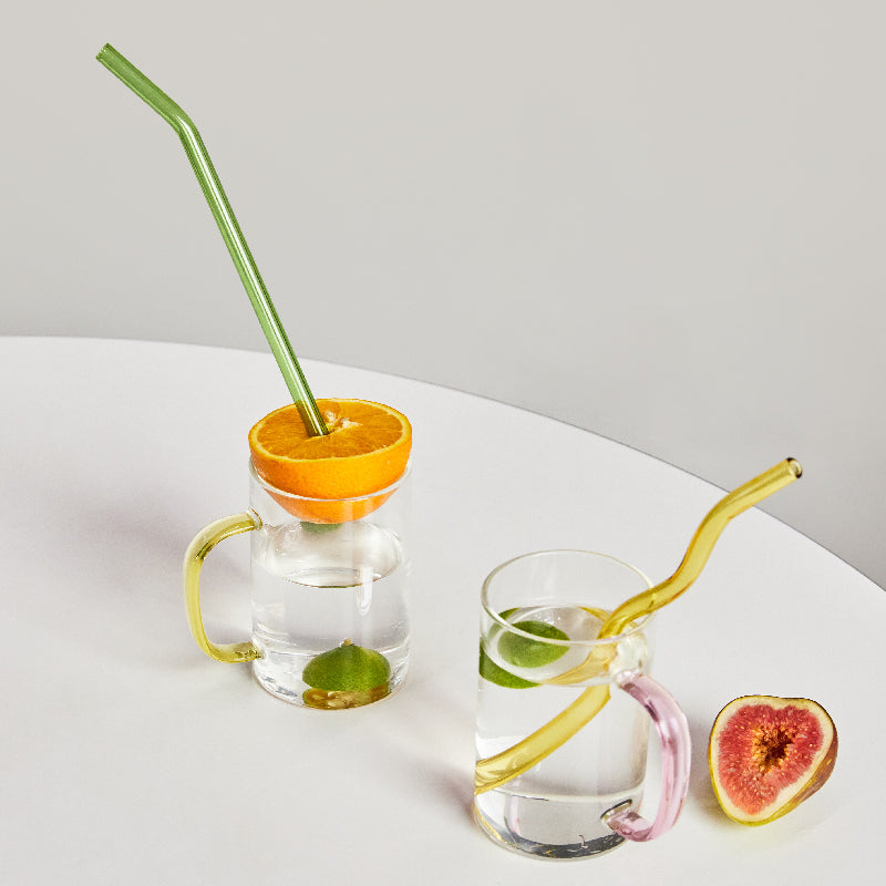 Farverig Miljøvenlig Genanvendelig Glasst straw