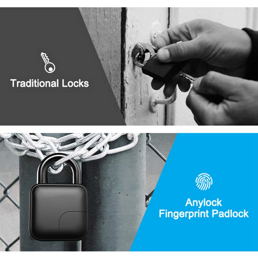 Fingeraftryck Automatisk USB Uppladdningsbart Lås