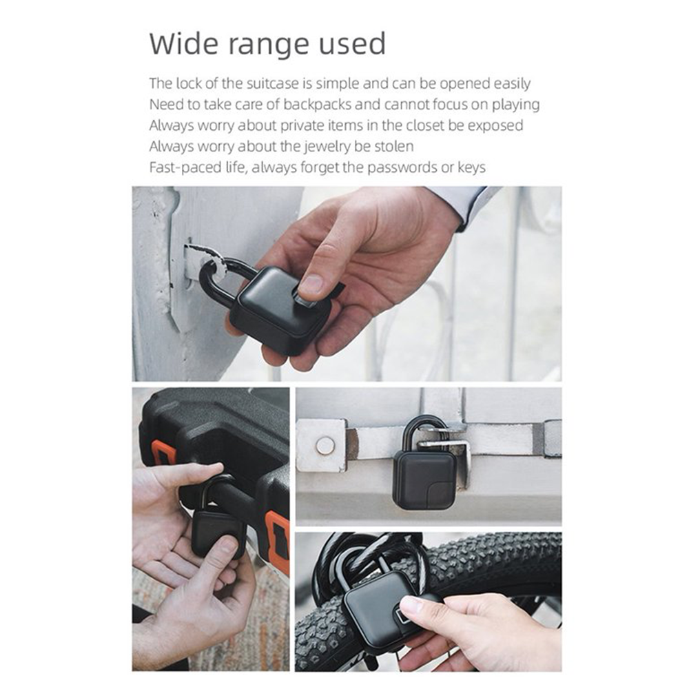 Fingeraftryck Automatisk USB Uppladdningsbart Lås
