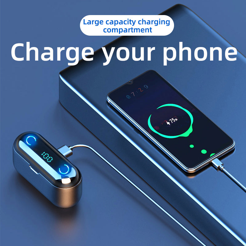 Trådløs Ultimate Headset med 2000mAh Powerbank Taske