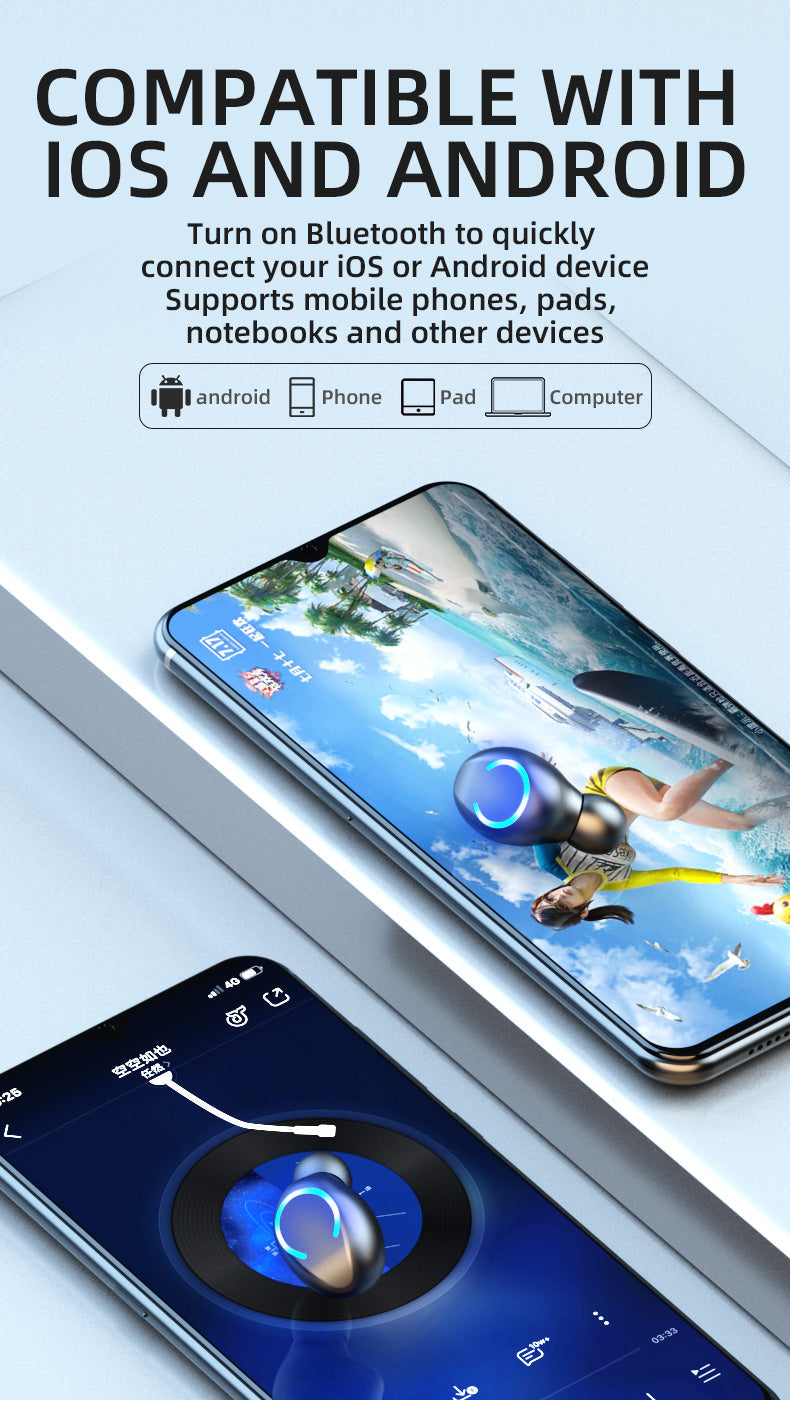 Trådløs Ultimate Headset med 2000mAh Powerbank Taske