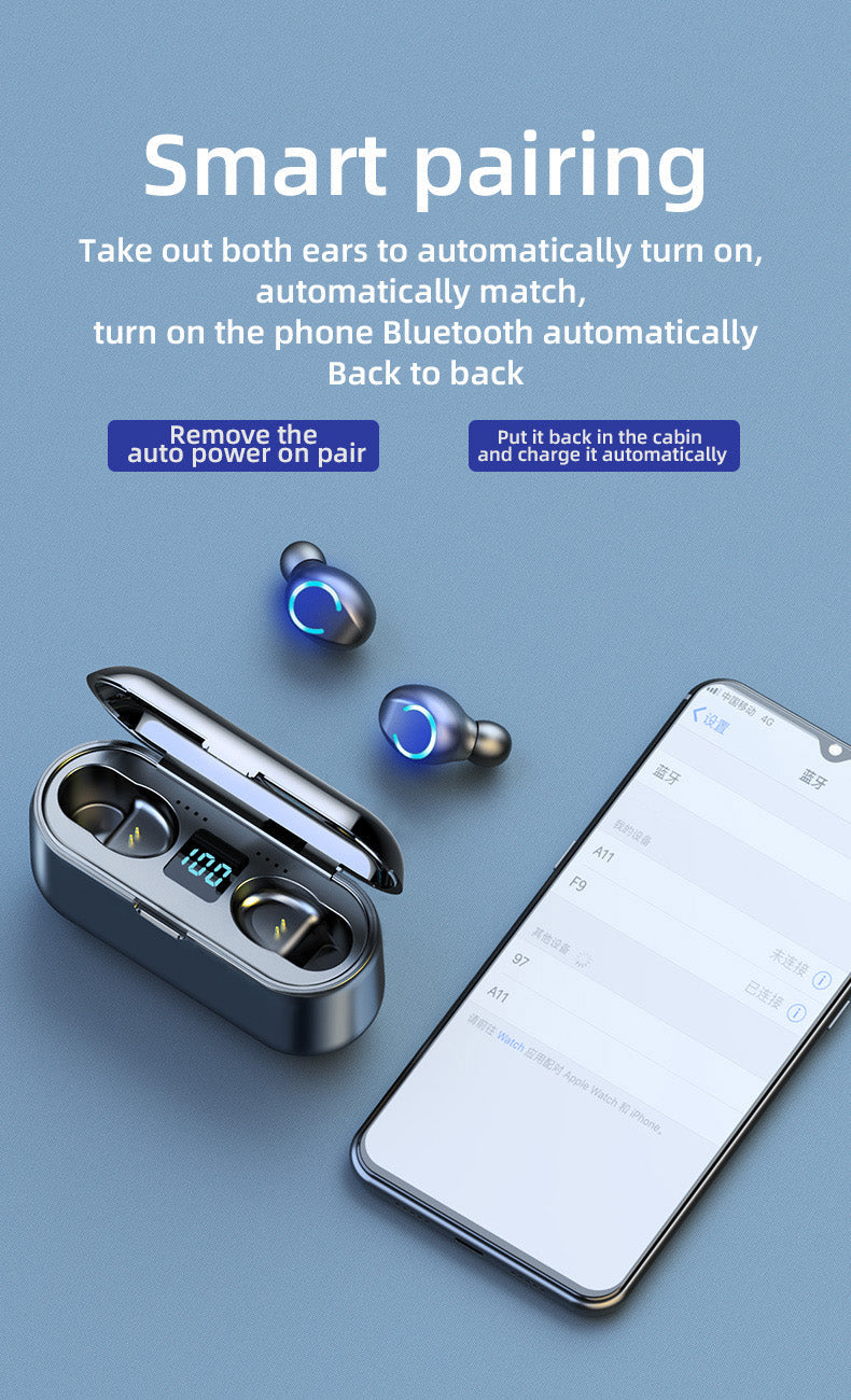 Trådløs Ultimate Headset med 2000mAh Powerbank Taske