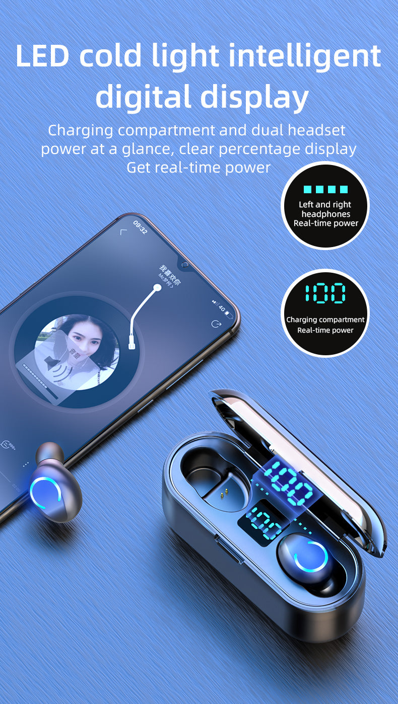 Trådløs Ultimate Headset med 2000mAh Powerbank Taske