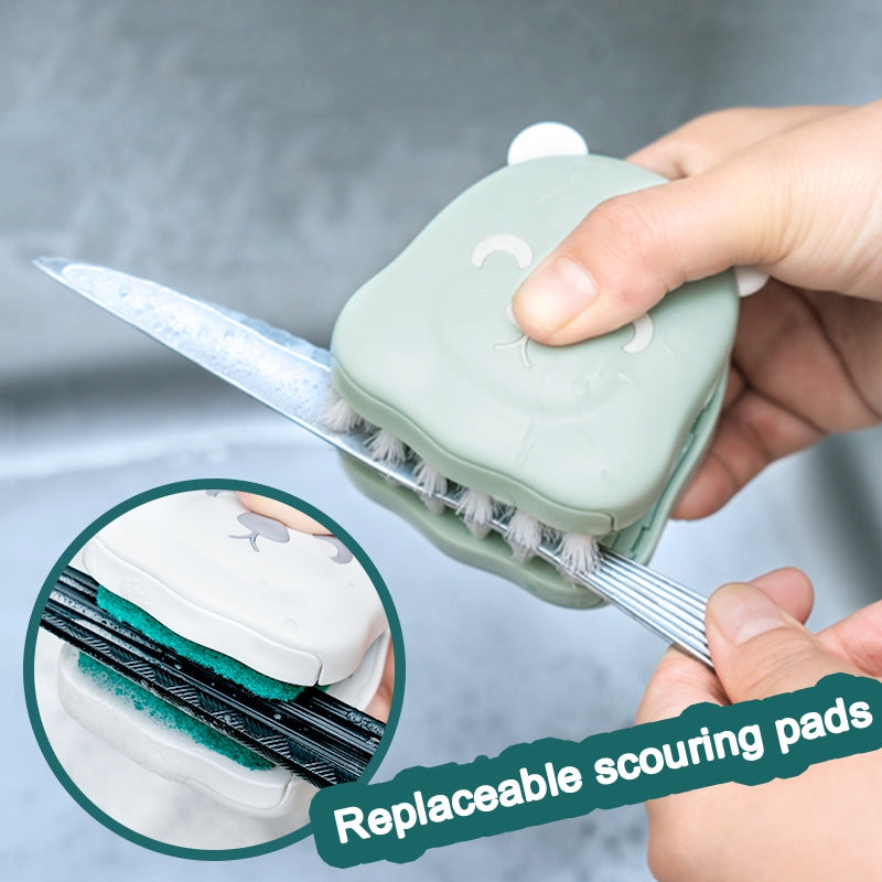 To-sidet køkkenkniv rengøringsbørste