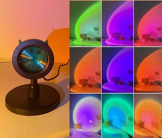 Kat Øre Skrivebords Solnedgang Lampe