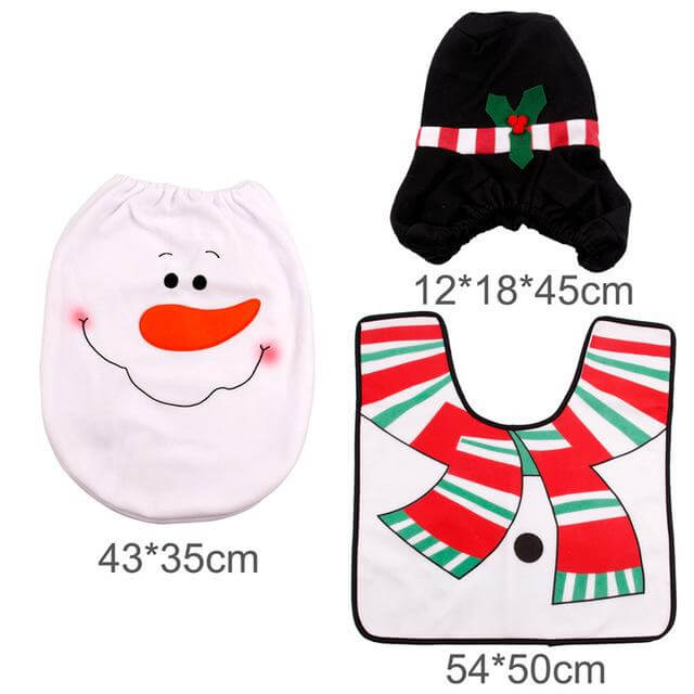 3stk Fancy Santa Claus Toilet Sæde Covers