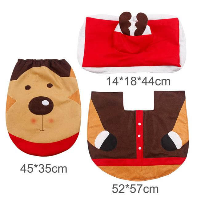 3stk Fancy Santa Claus Toilet Sæde Covers