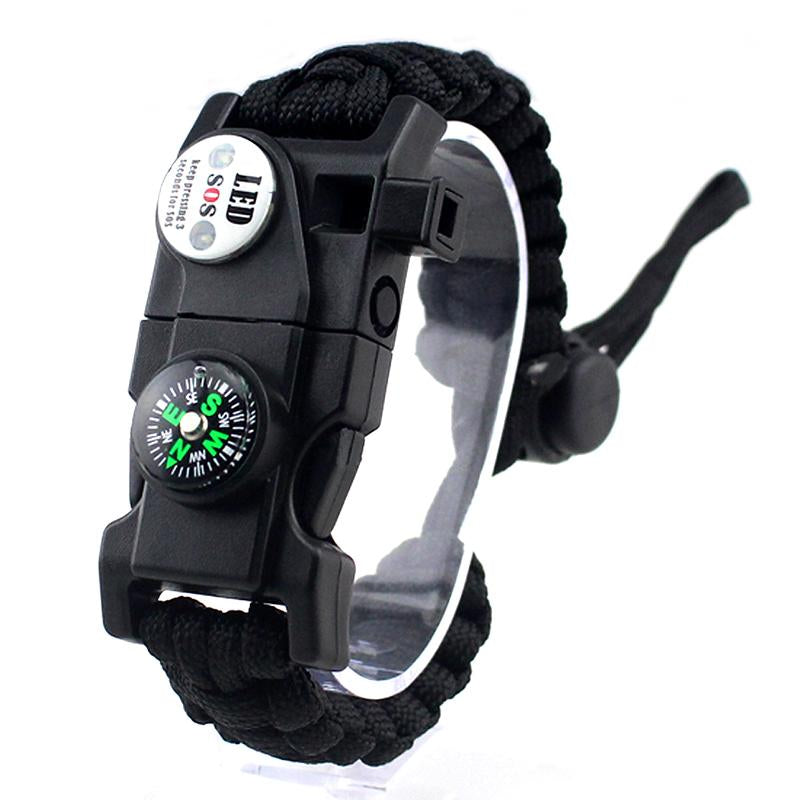Multifunktionelt Survival-Armbånd med Paracord og Værktøjer