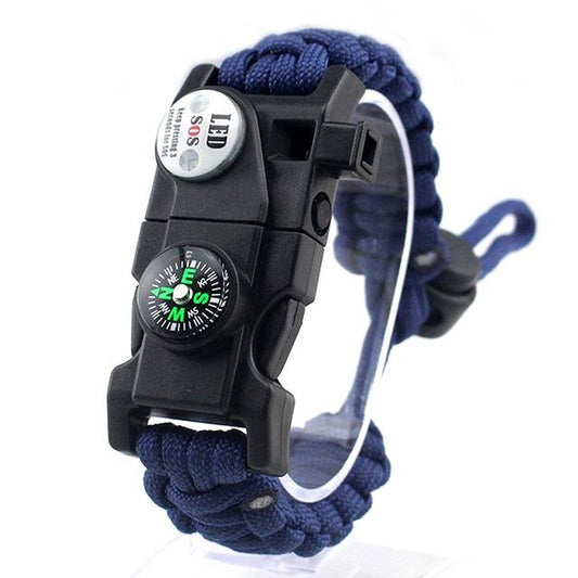 Multifunktionelt Survival-Armbånd med Paracord og Værktøjer