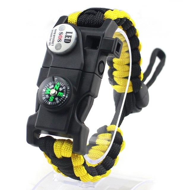 Multifunktionelt Survival-Armbånd med Paracord og Værktøjer