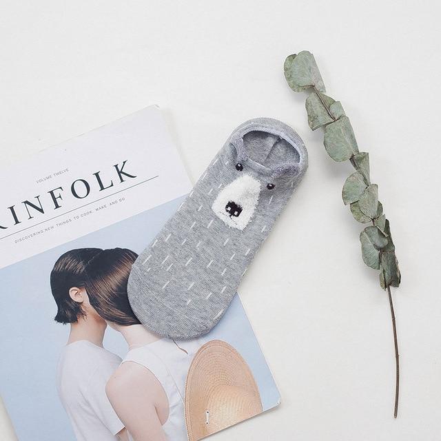 Søde dyremotiverede sokker til sneakers – Størrelse 35–40 (Køb 2, få 2 GRATIS)