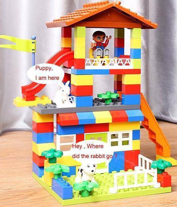 Färgstarkt LEGO Slott för Barn - Kreativ Lek och Samvaro