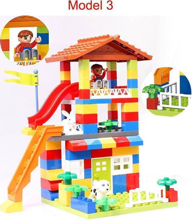 Färgstarkt LEGO Slott för Barn - Kreativ Lek och Samvaro