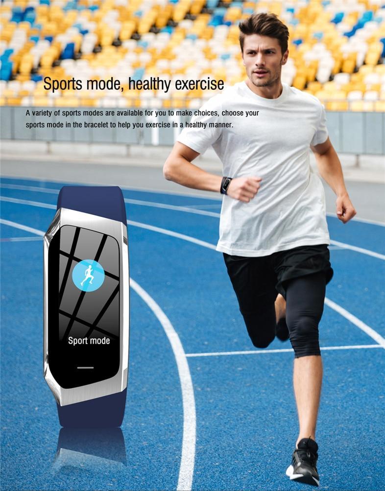 Fitband Smartwatch med Vattentålighet, Puls, Blodtryck och Syrenivåmätare