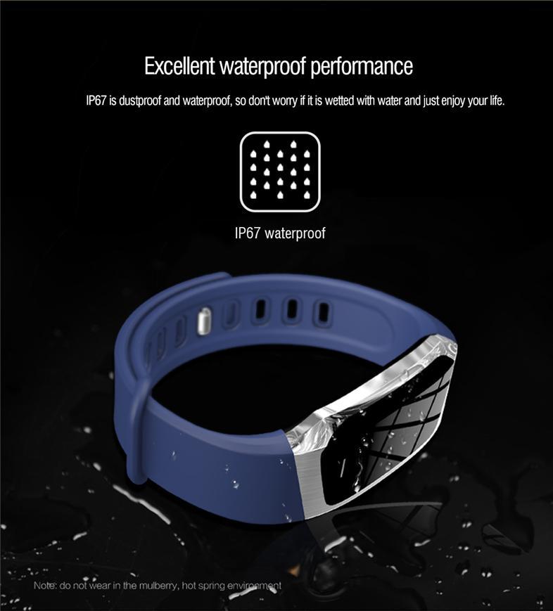 Fitband Smartwatch med Vattentålighet, Puls, Blodtryck och Syrenivåmätare