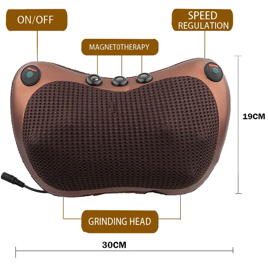 Ergonomisk Massagepude – Justerbar Hastighed med Magnetterapi for Optimal Afslapning