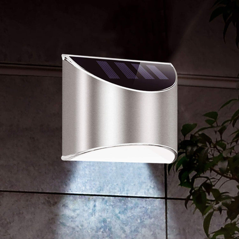 Stilfull LED-utomhuslampa med solceller i rostfritt stål