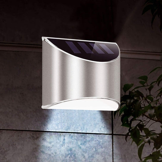 Stilfull LED-utomhuslampa med solceller i rostfritt stål