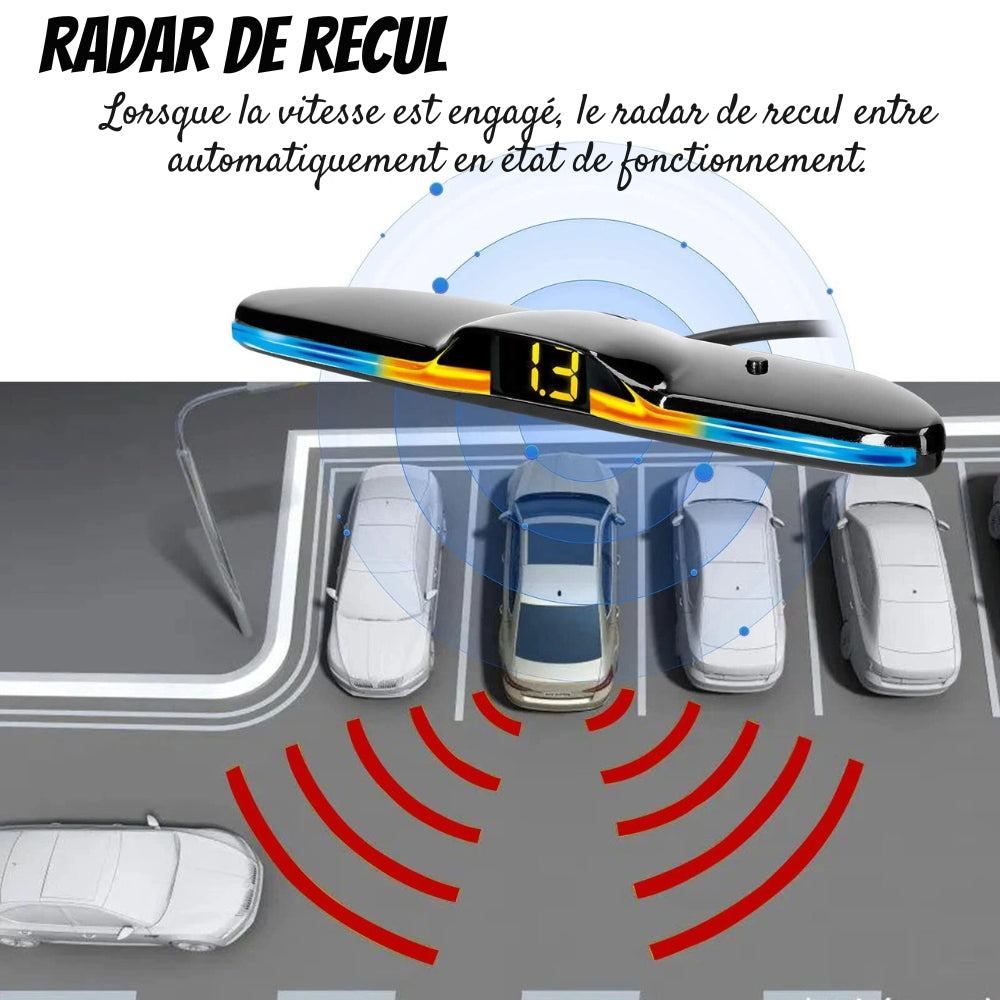 Intelligent parkeringsradar med LED-skärm