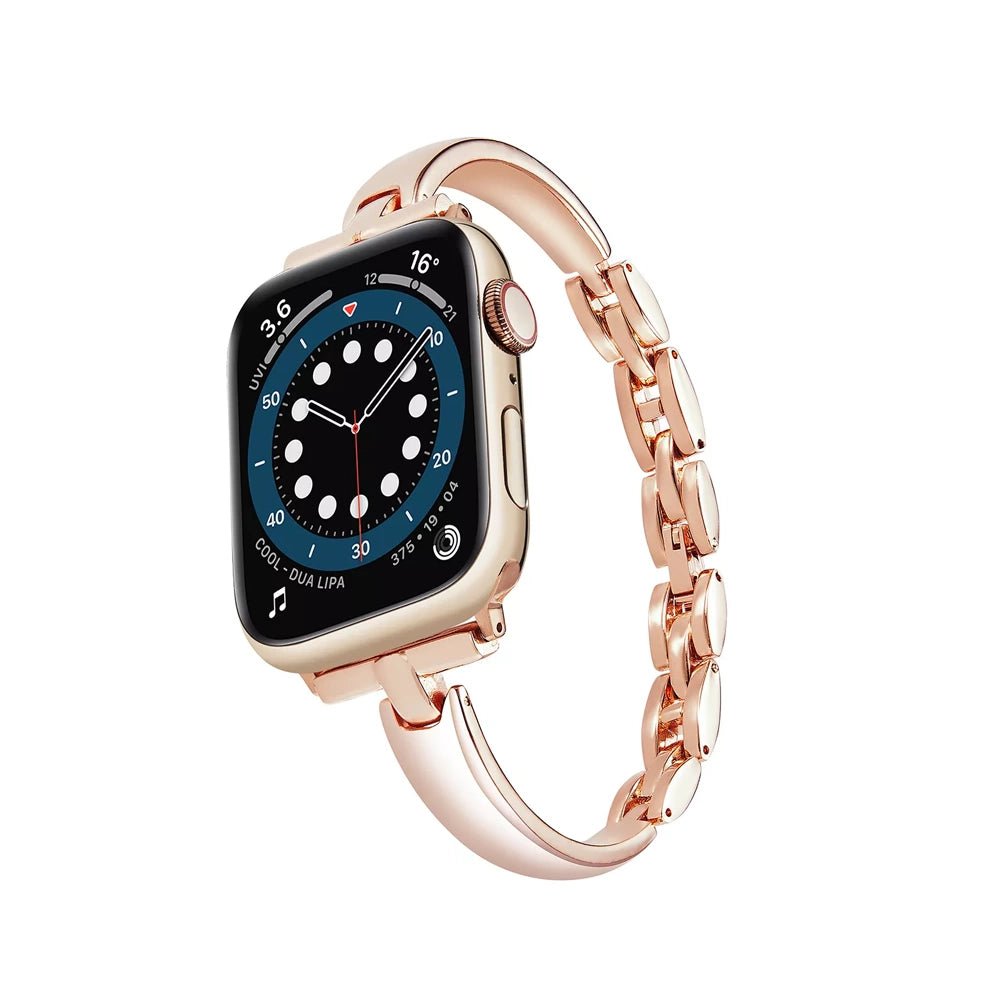 Elegant rustfrit stålarmbånd til Apple Watch til hverdag og fest