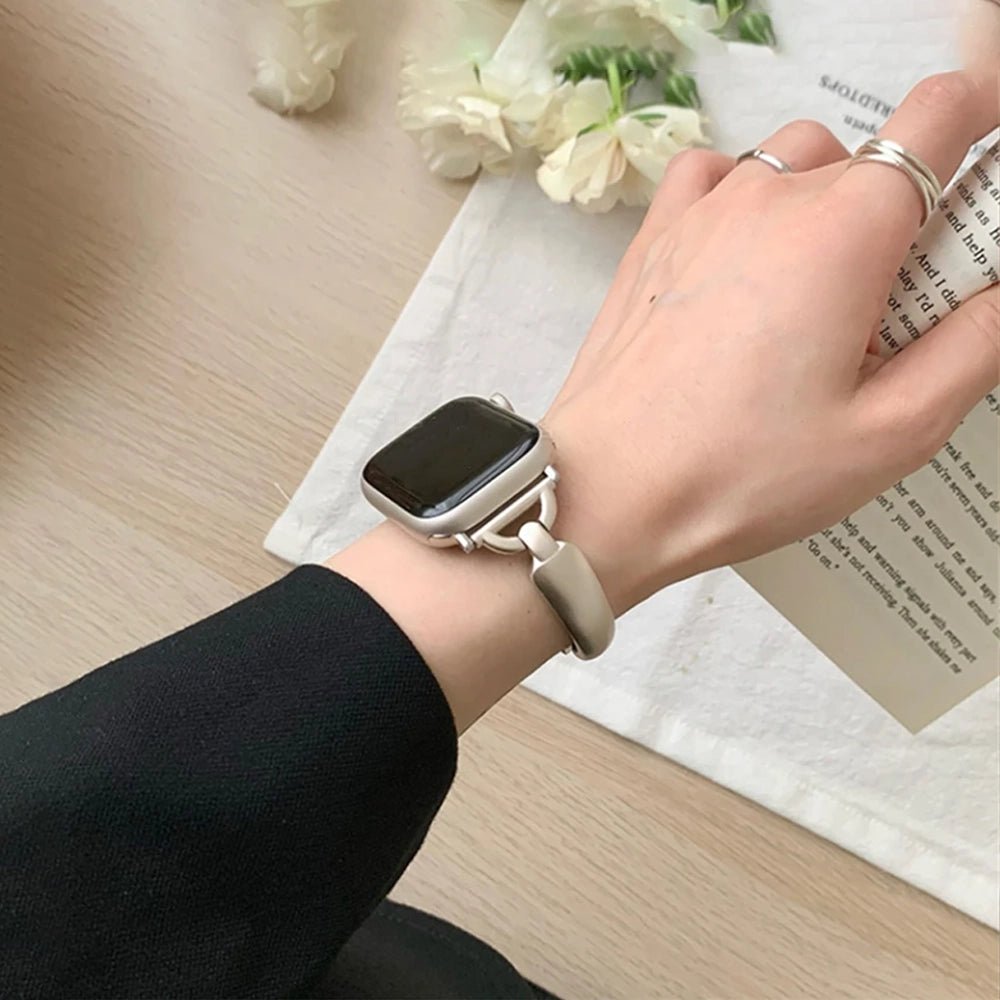 Elegant rustfrit stålarmbånd til Apple Watch til hverdag og fest