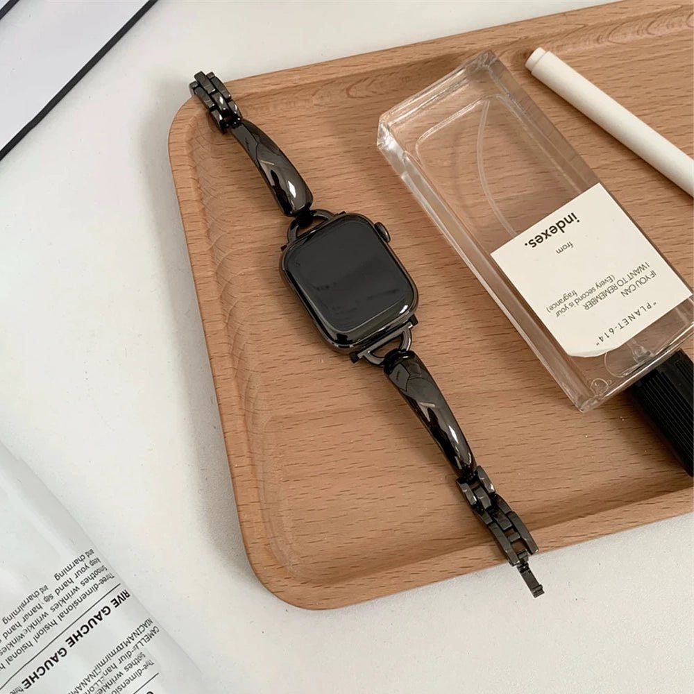 Elegant rustfrit stålarmbånd til Apple Watch til hverdag og fest