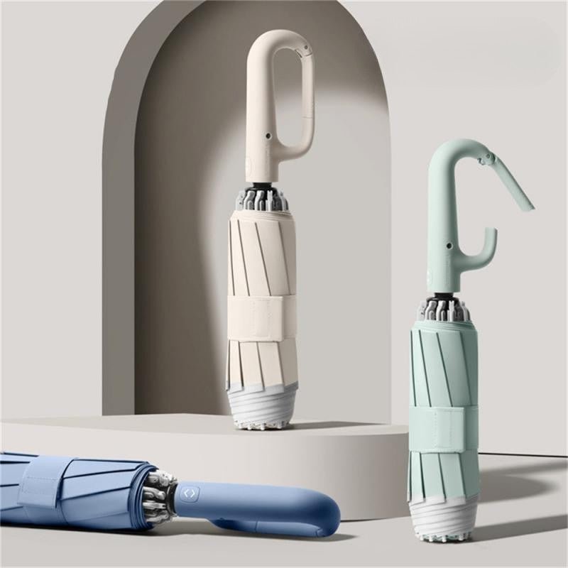 Kompakt Paraply med Automatisk Åbning og UV-beskyttelse