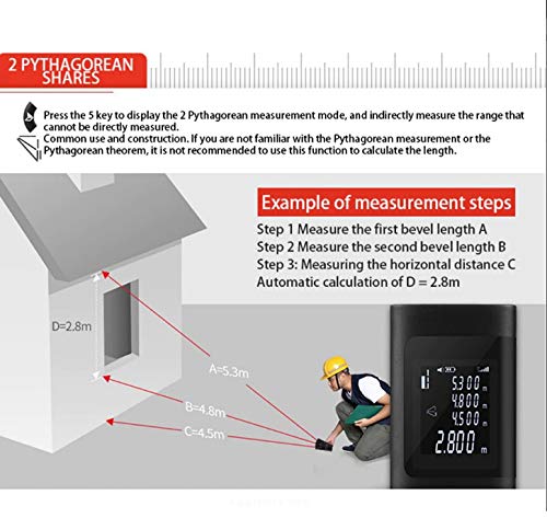 Mini Laser Avståndsmätare med USB Uppladdningsbar