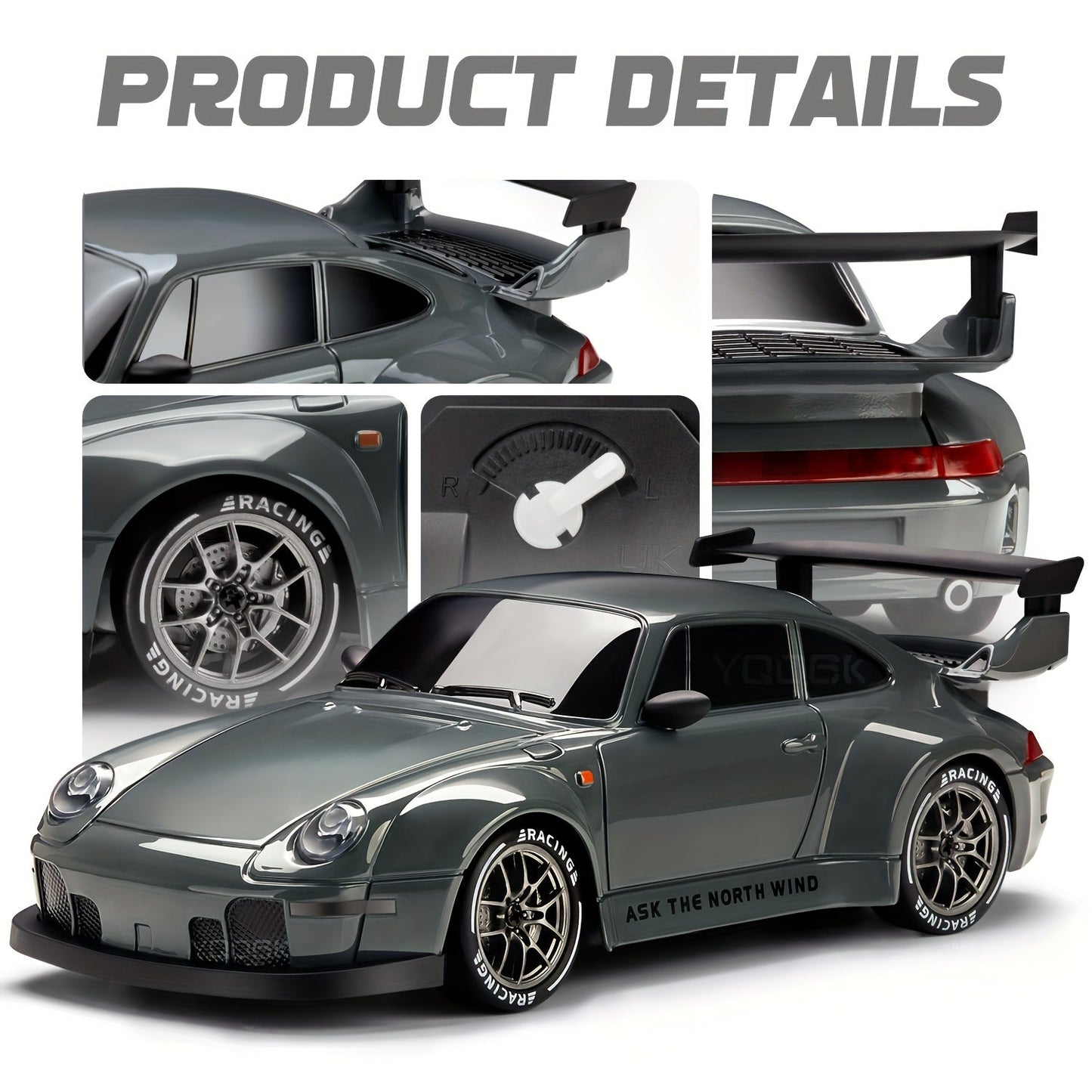 Lysande Drift Racer 1:24 – Radiostyrd Bil med LED Hjul
