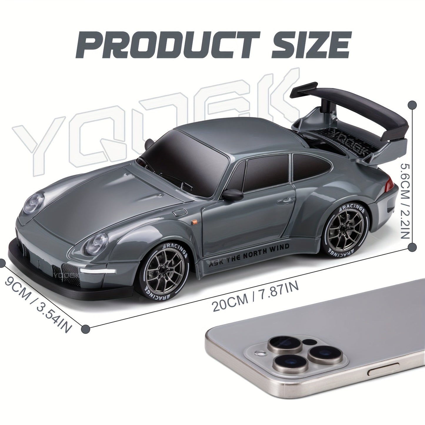 Lysande Drift Racer 1:24 – Radiostyrd Bil med LED Hjul