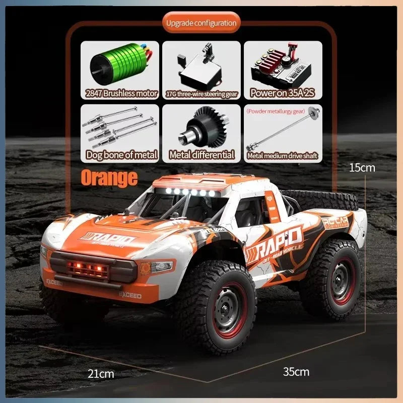 Hurtig RC Monstertruck - 1:16 - 70KM/T | Børnevenlig Drift