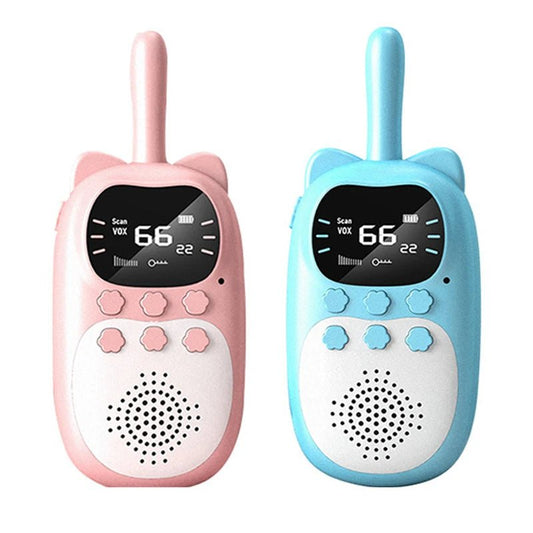 Barnvänlig uppladdningsbar walkie-talkie med lång räckvidd