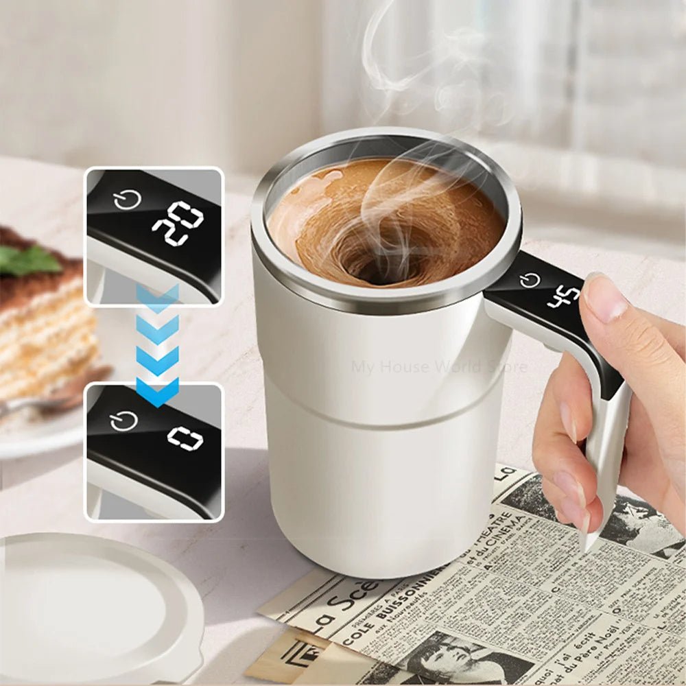 Selvrørende Kaffekrus med Temperaturvisning - Praktisk & Smart