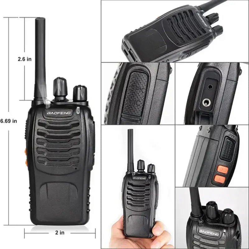 Uppladdningsbar Walkie Talkie med USB-anslutning
