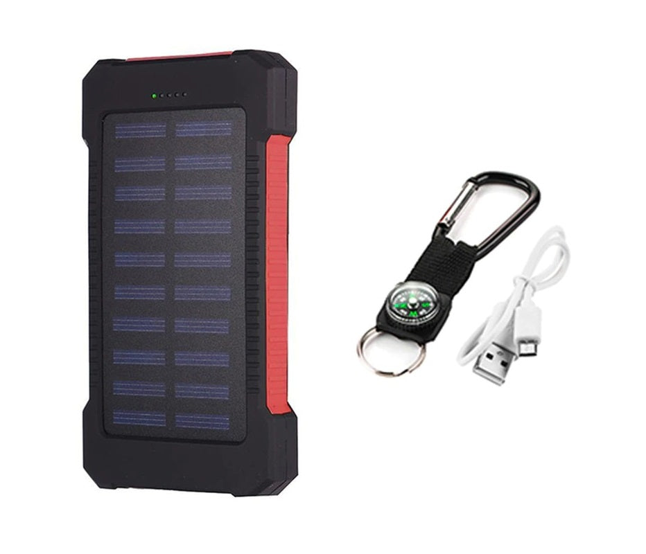 Bærbar Solenergi Powerbank med Trådløs Opladning