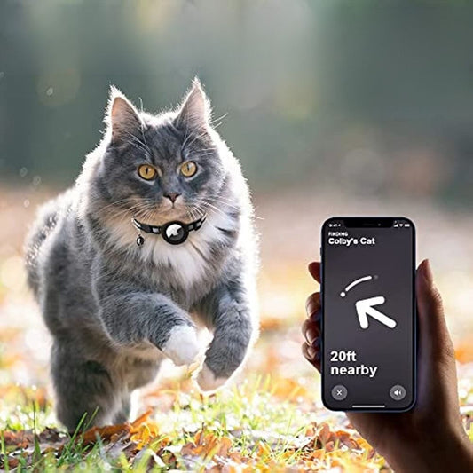 Reflekterende GPS-halsbånd til katte