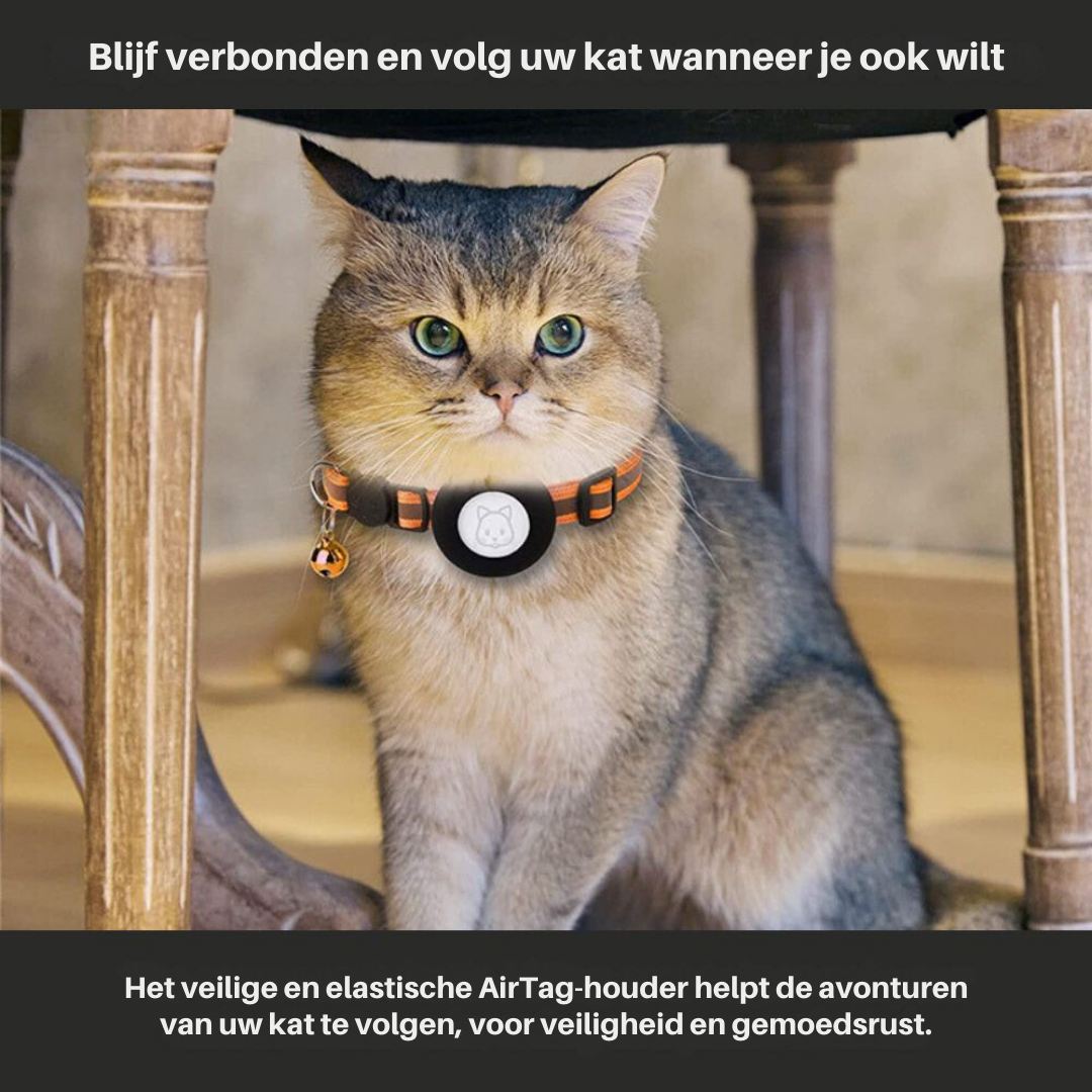 Reflekterende GPS-halsbånd til katte