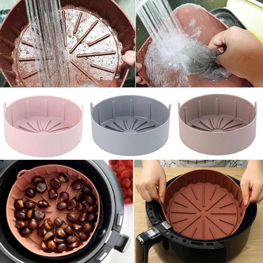 Nonstick genanvendelig air fryer kurv