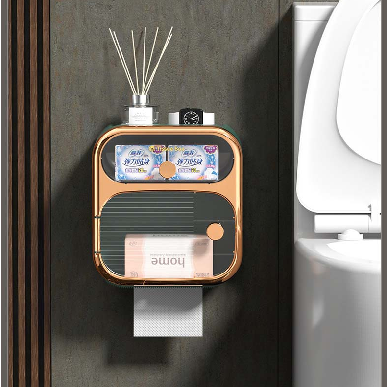 MultiBox Vægmonteret Toiletpapir Håndklæde Opbevaringsboks