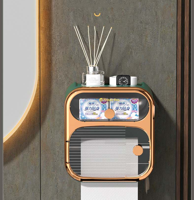 MultiBox Vægmonteret Toiletpapir Håndklæde Opbevaringsboks