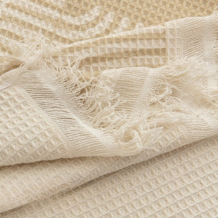 Nordisk Stil Bekväm Mjuk Stickad Sofffilt