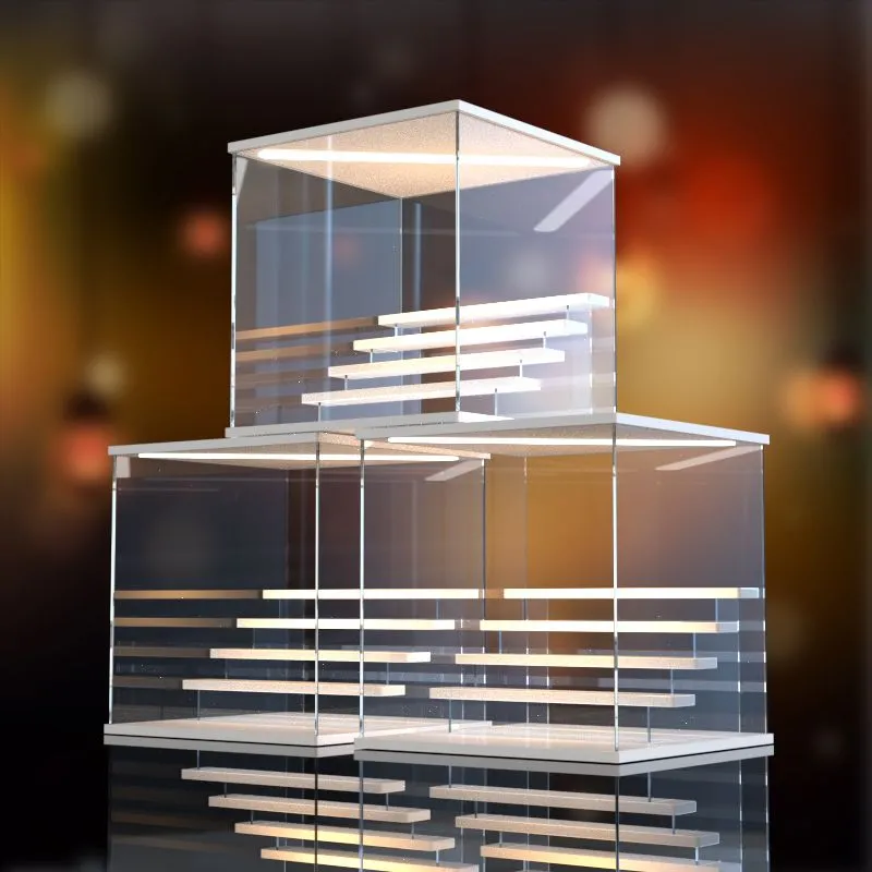 Akryl displaybox med belysning – Enkel design