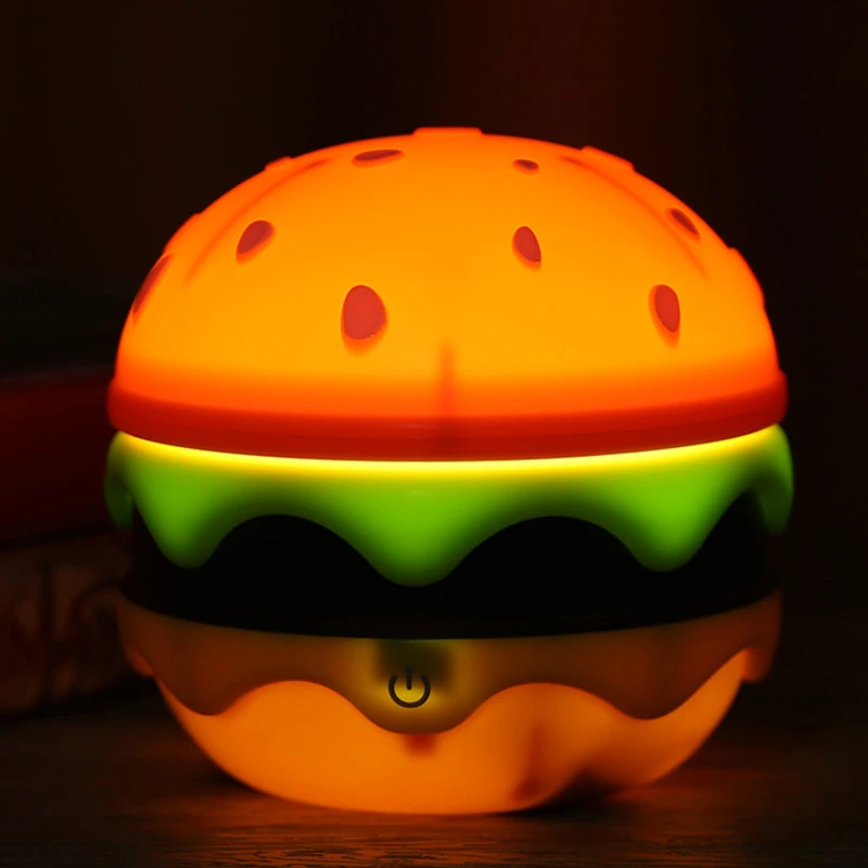 Foldbar Trådløs Unik Hamburger Bordlampe