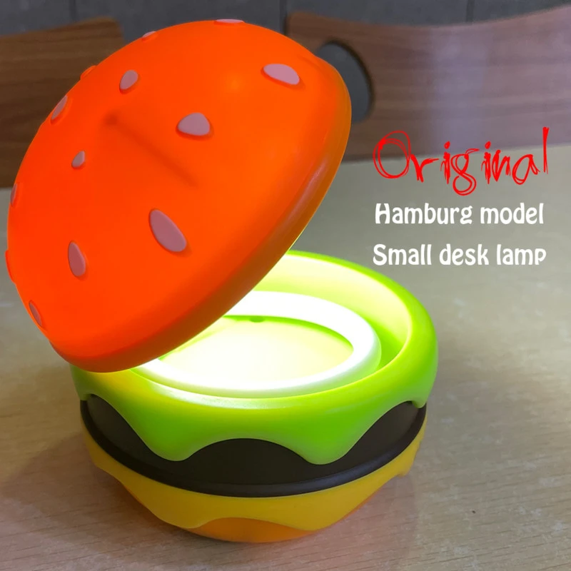 Foldbar Trådløs Unik Hamburger Bordlampe
