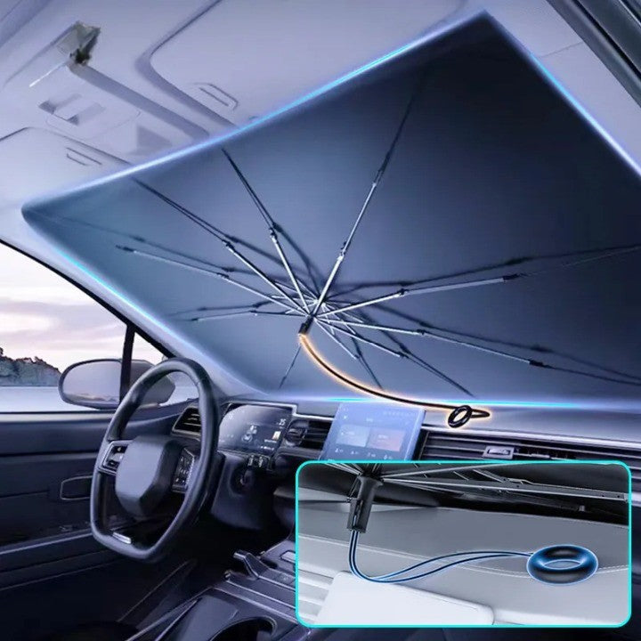 Sunshield hopfällbart bilparaply för vindruta