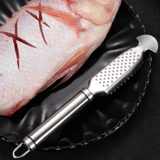 Inox Fiskeskraper Værktøj med Ingefærslibemaskine
