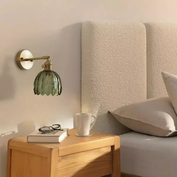 Elegant Blomknop Glasvæglampe – Skab Atmosfære i Dit Hjem