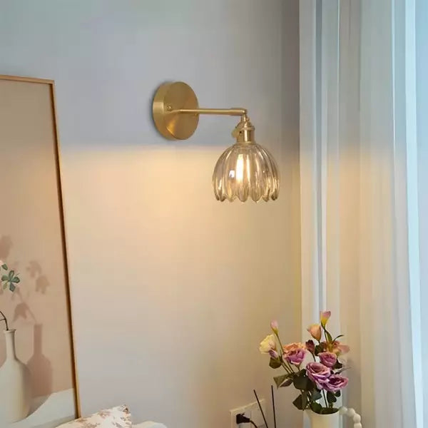 Elegant Blomknop Glasvæglampe – Skab Atmosfære i Dit Hjem