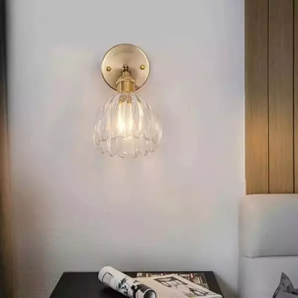 Elegant Blomknop Glasvæglampe – Skab Atmosfære i Dit Hjem